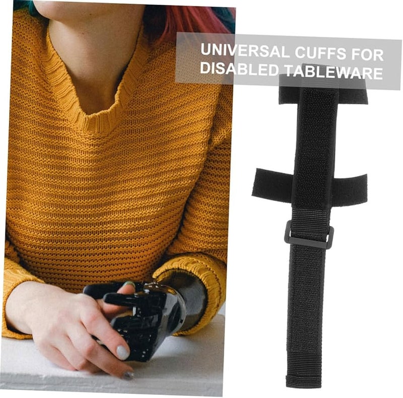 2Pcs Adaptive Utensils Cuff Holder Lightweight Eating Aid Assistive Device for Elderly Disabled - Image 3